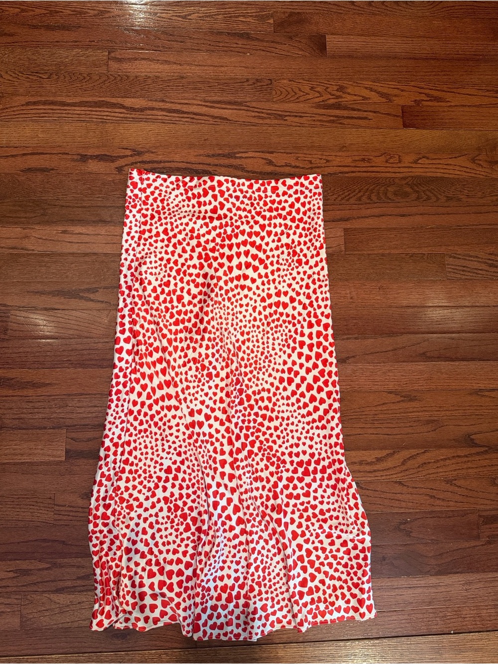 Rachel Zoe Red Heart-Print Maxi Skirt
